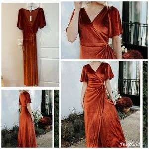 Baltic Born Meghan Velvet Wrap Dress. Size Medium. Never worn, still in bag!